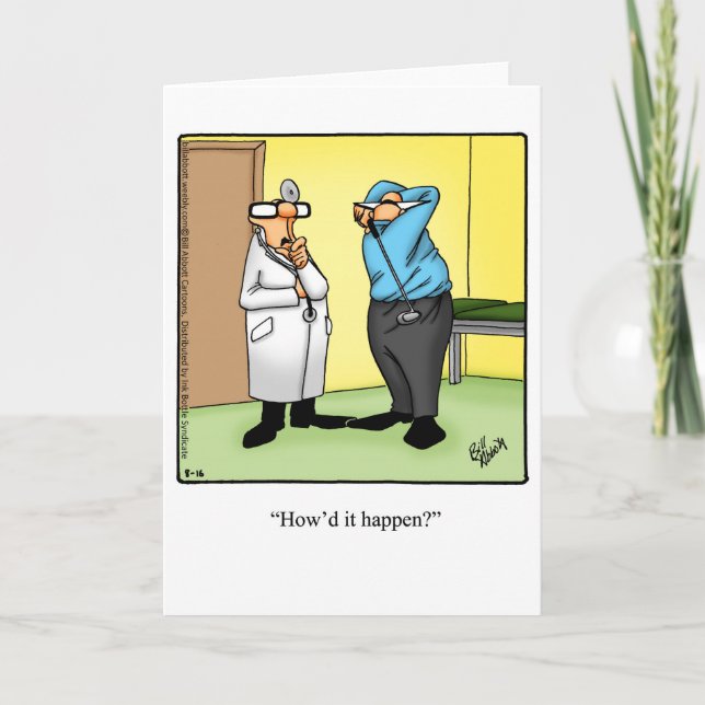 Funny Golf Humour Carte de voeux vierge (Devant)