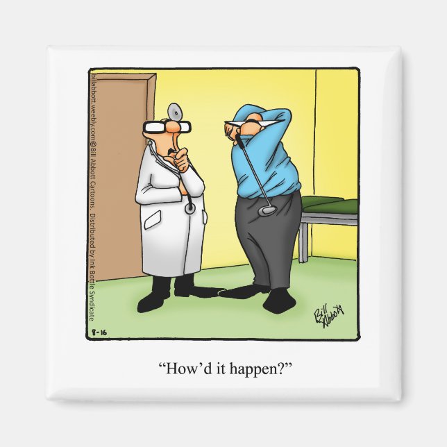 Funny Golf Humour Magnet (Front)