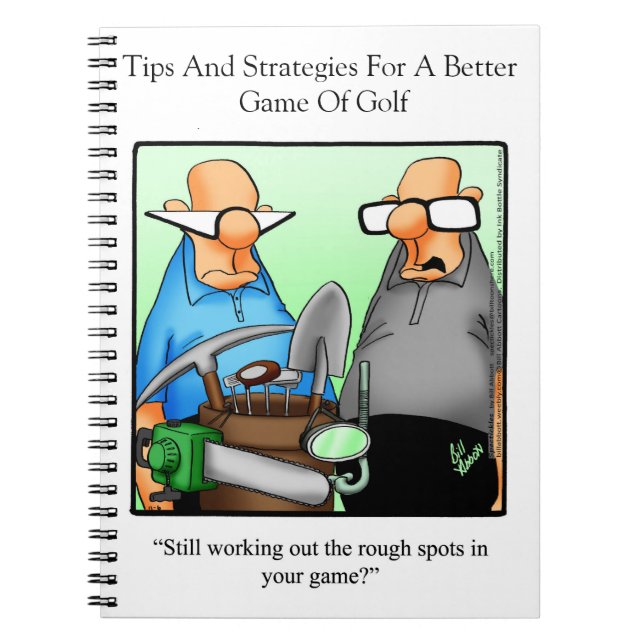 Funny Golf Humour Notebook (Front)
