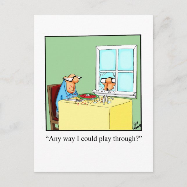 Funny Golf Humour Postcard (Front)