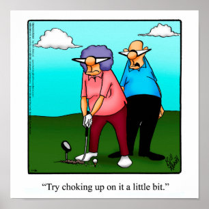 Funny Golf Humour Poster Cadeau