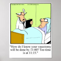 Funny Golf Humour Poster Cadeau