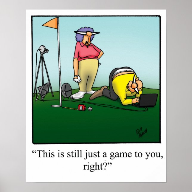 Funny Golf Humour Poster Cadeau (Devant)