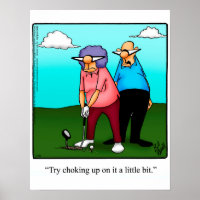 Funny Golf Humour Poster Cadeau