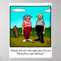 Funny Golf Humour Poster Cadeau