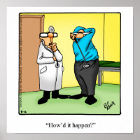 Funny Golf Humour Poster Gift