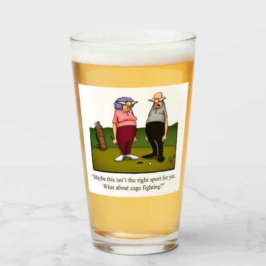 Funny Golf Humour Verre De Biere Zazzle Ca