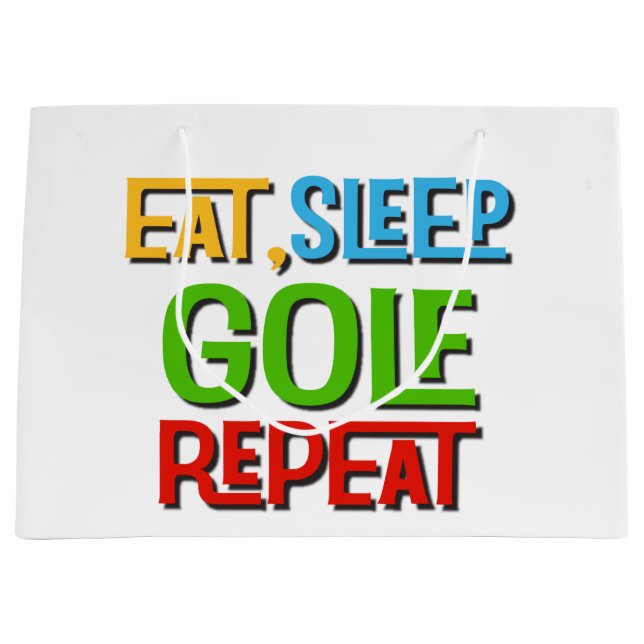 Funny Golf Joke Golfer  Large Gift Bag (Front)