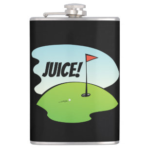 Funny Golf Juice Birdy Celebration Modern Hip Flask