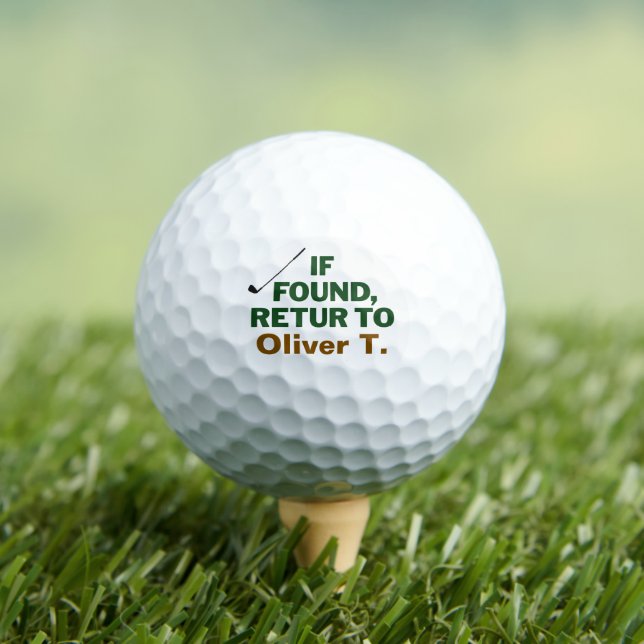 Funny Golf Lost And Found Dad Name Design Balls (Insitu Tee)
