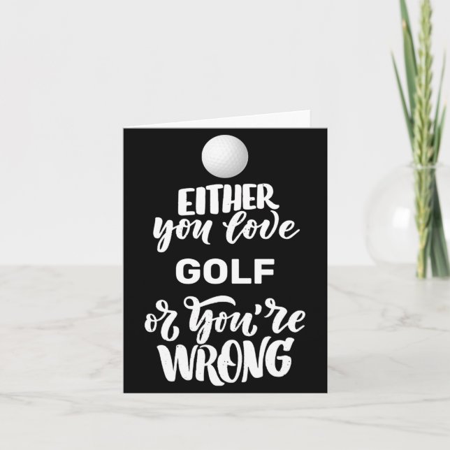 Funny Golf Love Golfing Golfer  Card (Front)