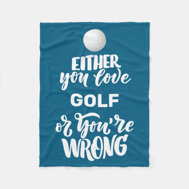 Funny Golf Love Golfing Golfer  Fleece Blanket (Front)