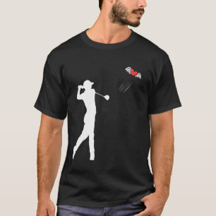 Funny Golf Lovers Valentine's Day Heart Golf Lover T-Shirt