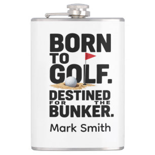 Funny Golf Obsession Quote for Golf Addicts  Hip Flask