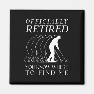 Funny Golf Officially Retired Golfer Golfing Retir Magnet