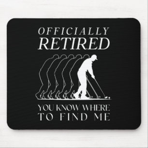Funny Golf Officially Retired Golfer Golfing Retir Mouse Pad