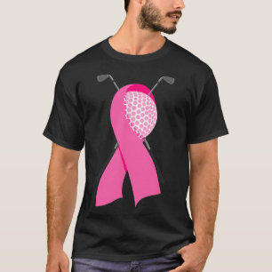 Funny Golf Pink Ribbon Breast Cancer Awareness Sup T-Shirt