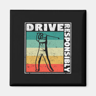 Funny Golf Player Shot Golfing Golf Humour Drive R Magnet