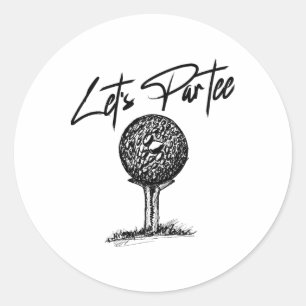 Funny Golf Pun  Classic Round Sticker