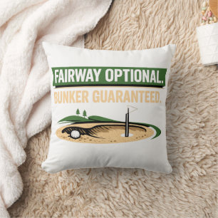 Funny Golf Quote for Golf Addicts Throw Pillow