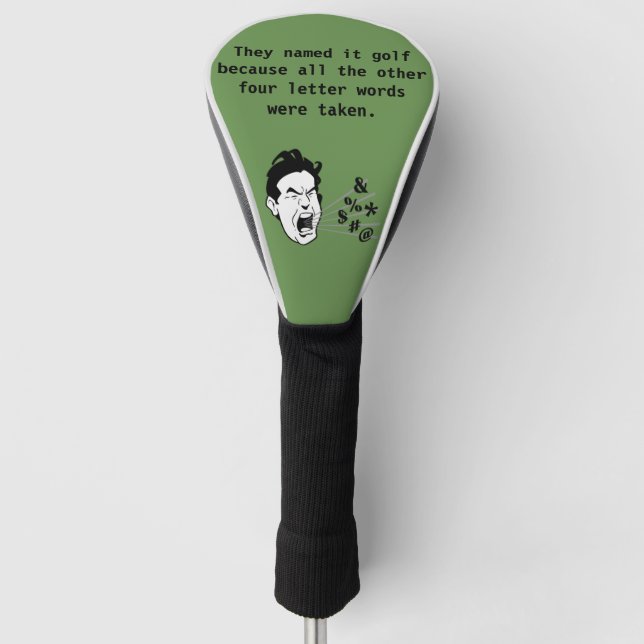 Funny Golf Quote Head Cover (Front)