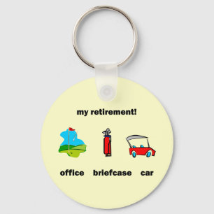 Funny golf retirement keychain