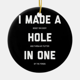 Funny Golf s For Men Women Hole In One Golf Gag Ceramic Ornament
