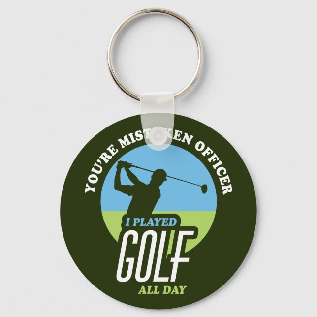 Funny Golf Saying For Golfers Keychain (Front)