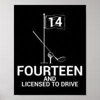 Funny Golf Saying Teen Golfer 14th Birthday