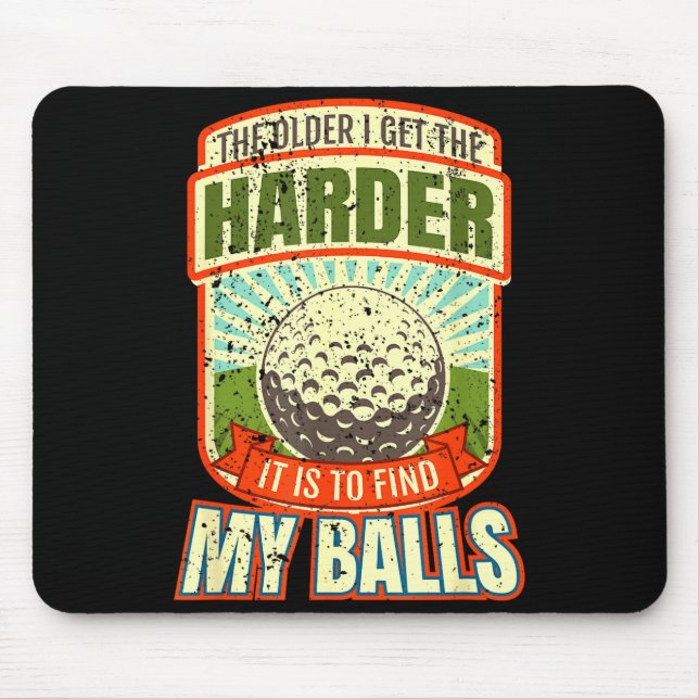 Funny Golf Shirts For Men, Funny Golfer S  Mouse Pad (Front)