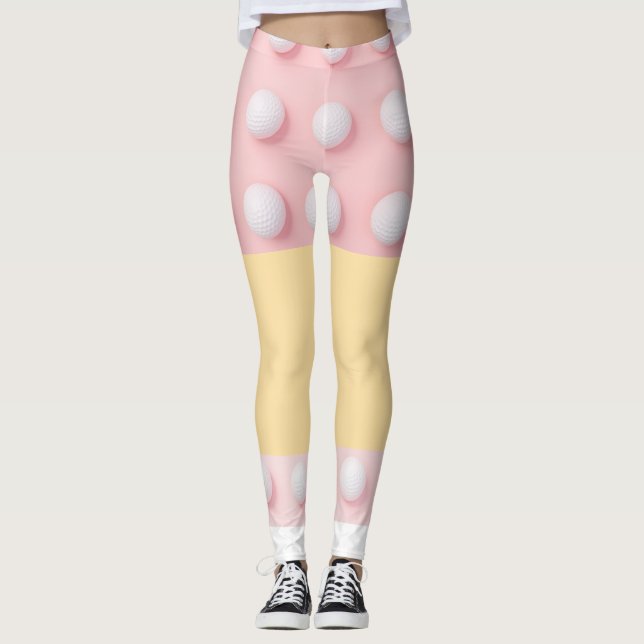 Funny golf shorts socks ball pattern leggings (Front)