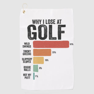 Funny Golf Sport Why I Lose At Golfing Game Retro  Towel