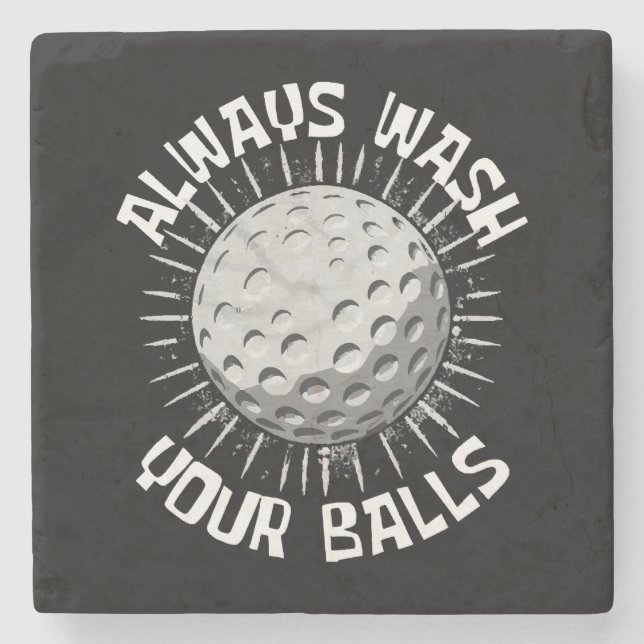 Funny-golf Stone Coaster (Front)