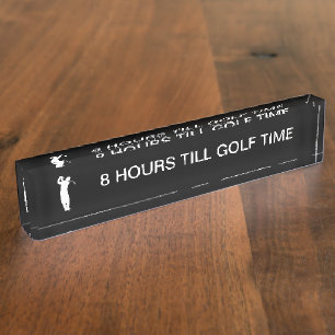 Funny Golf Theme Desk Plaques Nameplate