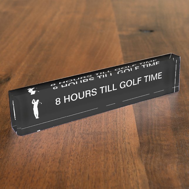 Funny Golf Theme Desk Plaques Nameplate (Side)