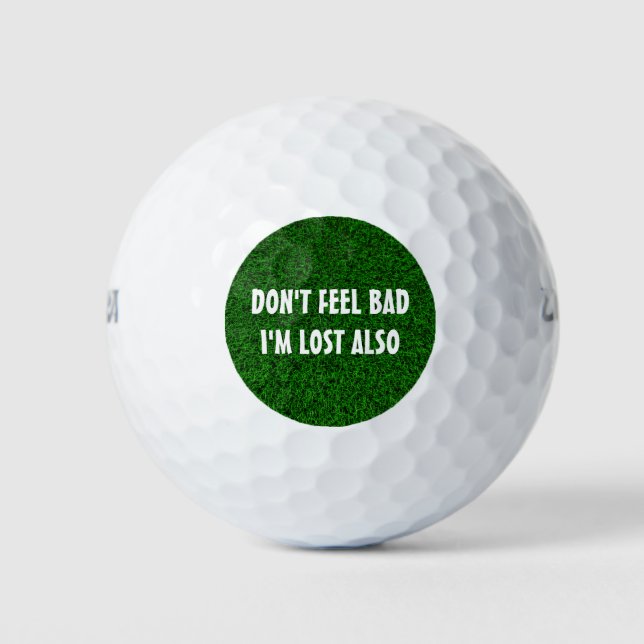Funny Golf Theme Golf Balls (Front)