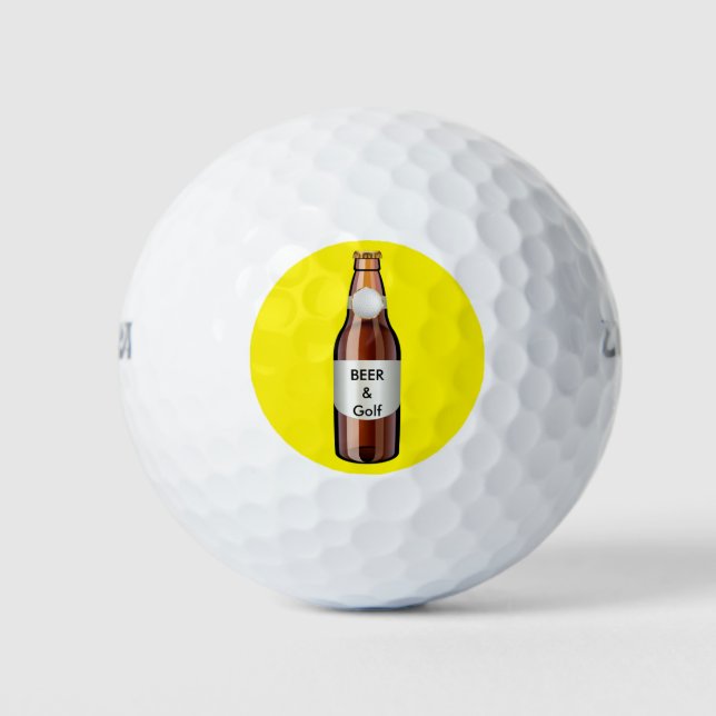 Funny Golf Theme Golf Balls (Front)