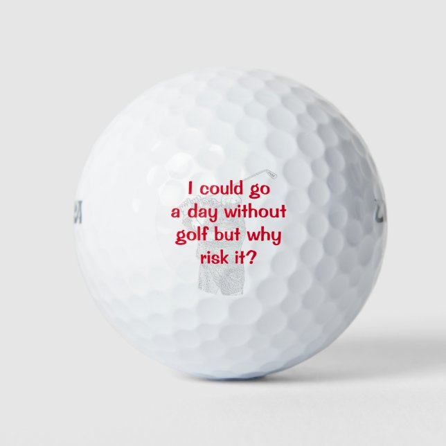 Funny Golf Theme Golf Balls (Front)