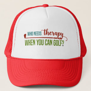 Funny Golf Therapy Trucker Hat
