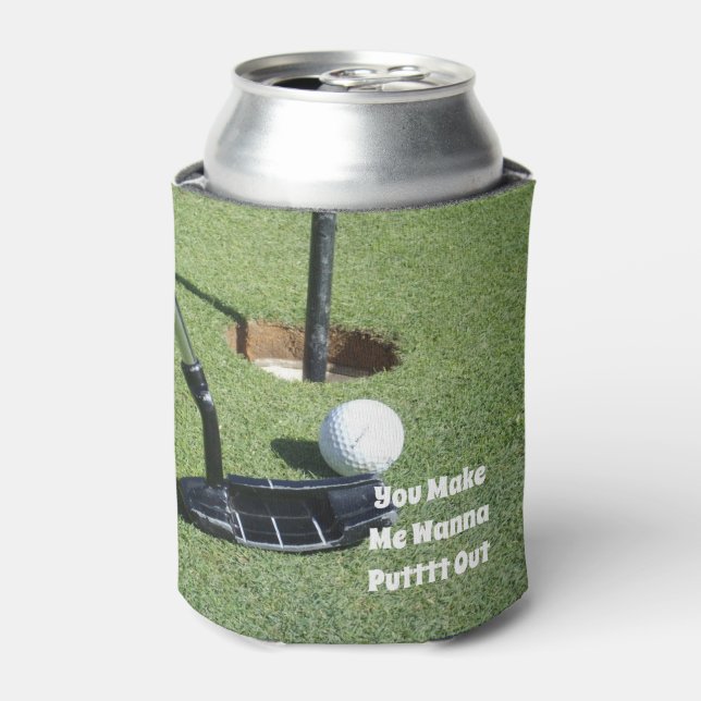 Funny Golf Wanna Puttt Out, Can Cooler (Can Front)