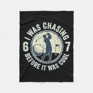 Funny Golfer 67 Meme Golf Joke Chasing 67 Fleece Blanket