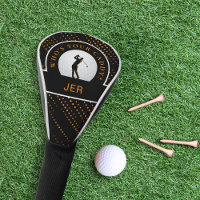 Funny Golfer Caddy Quote Custom Monogrammed Black