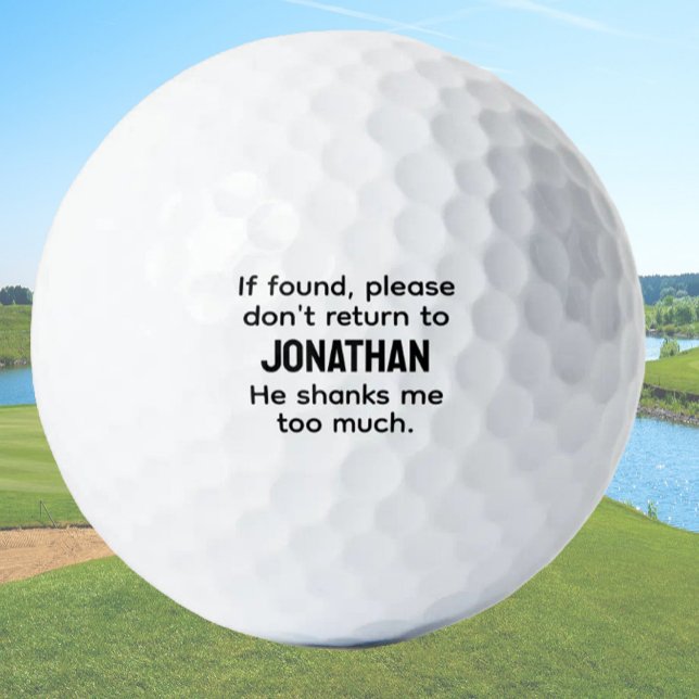 Funny Golfer Gift For Him Custom Name Golf Balls (Creator Uploaded)