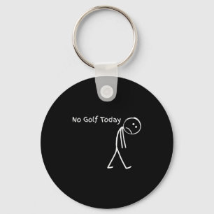 Funny Golfer Golf Lovers Tee - Stick Figure No Gol Keychain