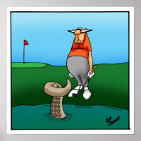 Funny Golfer Humour Poster Gift