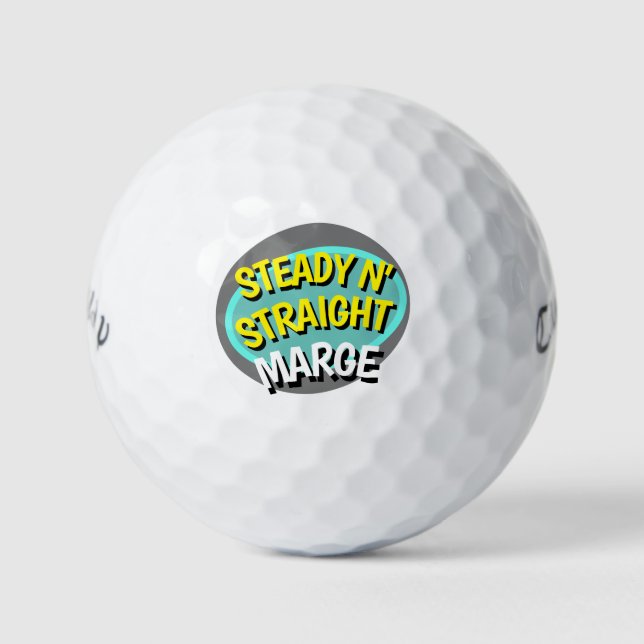 FUNNY GOLFER LADIES GOLF BALLS (Front)