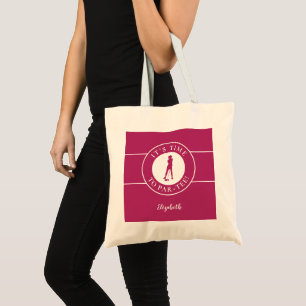 Funny Golfer Par Tee Time Golf Cute For Her Pink Tote Bag