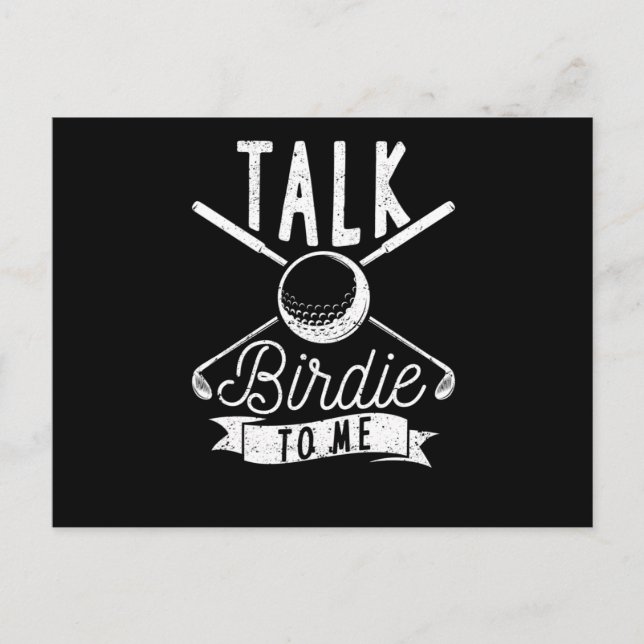 Funny golfer pun golfer humor talk postcard (Front)