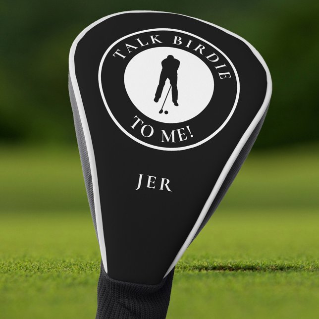 Funny Golfer Saying Custom Monogram Black Golf Head Cover (Funny Golfer Saying Custom Monogram Black Golf Head Cover)
