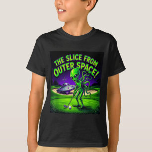 Funny golfing alien the slice from outer space T-Shirt